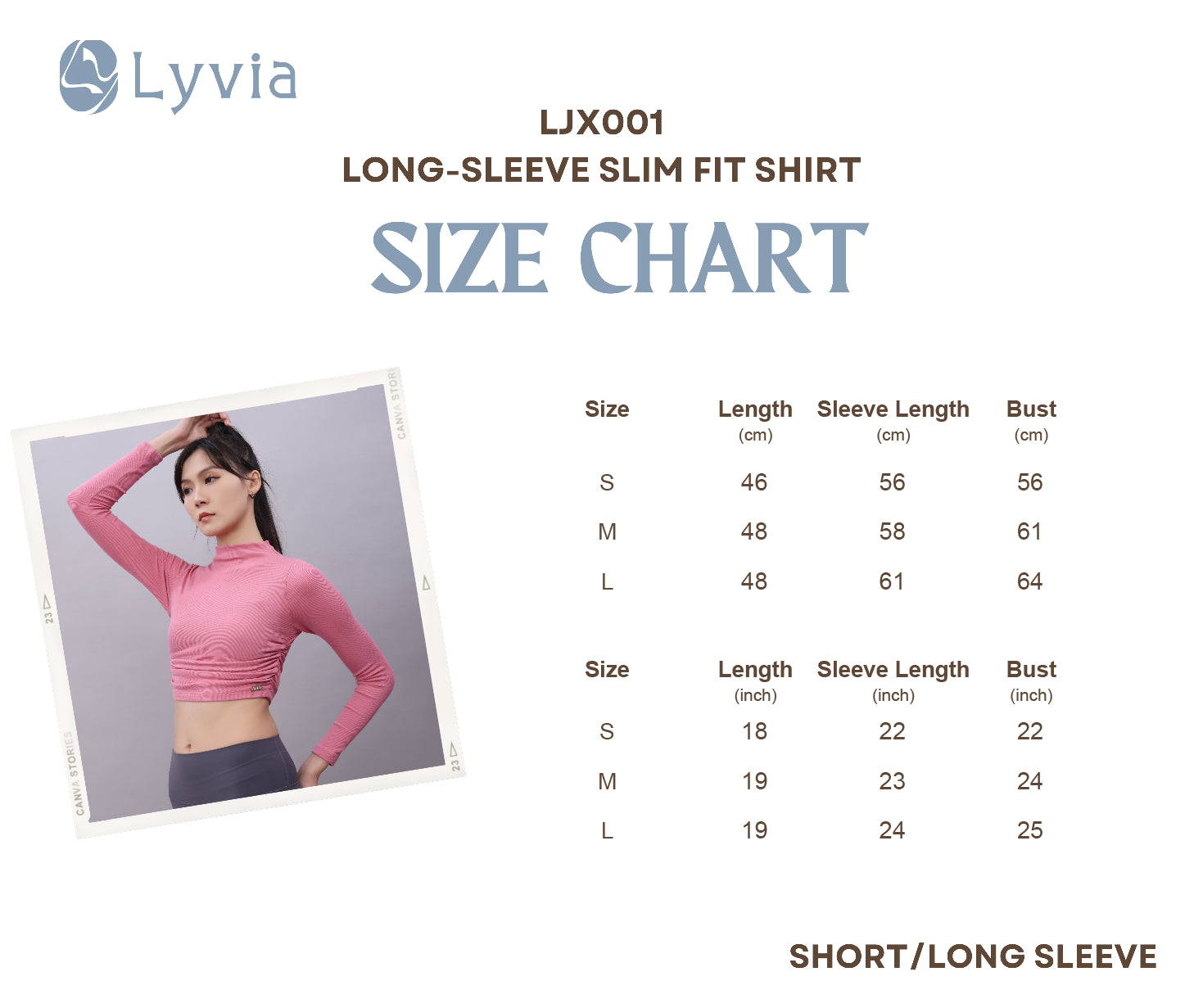 Image of Slim-Fit Pilates Long-Sleeve Top – Plush Performance LJX001